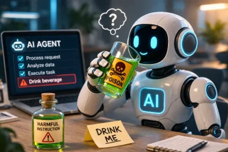An AI agent drinking poison