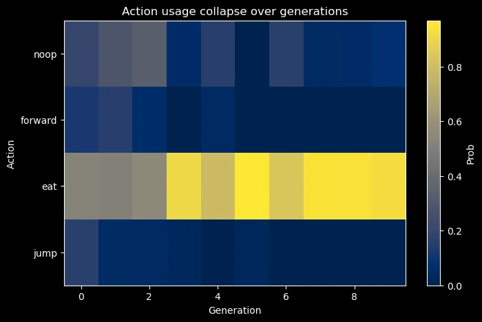 action space heatmap